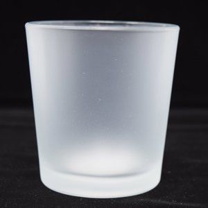 Candle Holder Glass Frosted Clear Votive Poured DIY Tealight Romantic Spa Crafts